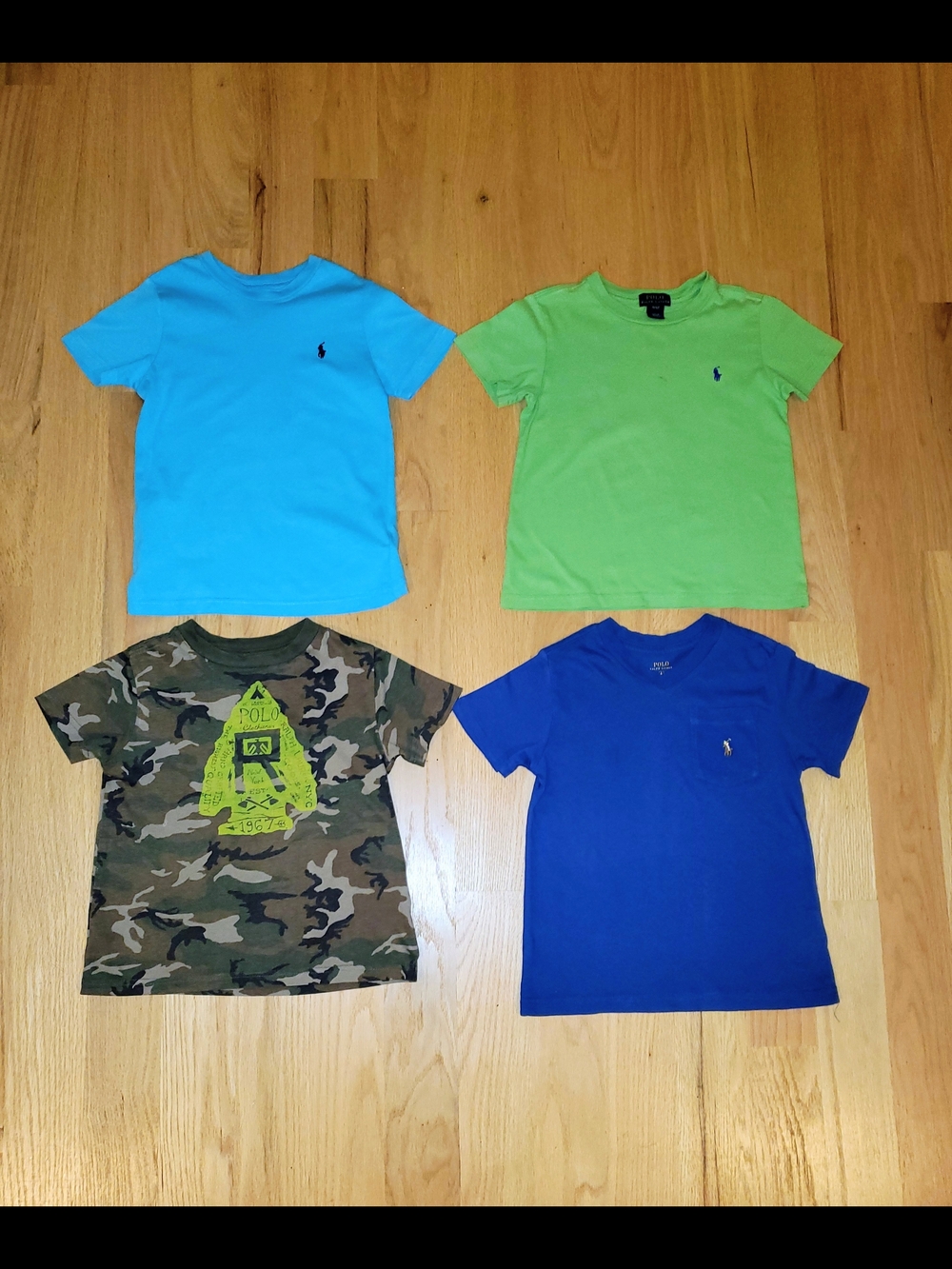 Polo by Ralph Lauren Kids Short-Sleeve Tees – Aqua, Lime, Camo, Royal Blue